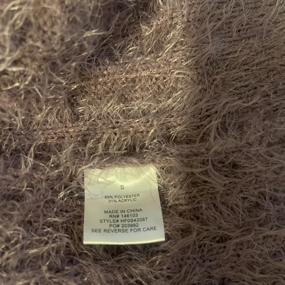 Hippie Rose Lilac Fuzzy Cardigan - Picture 5 of 5